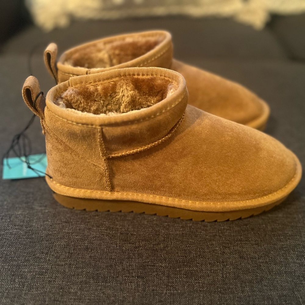Cozy Tan Suede Ankle Boots